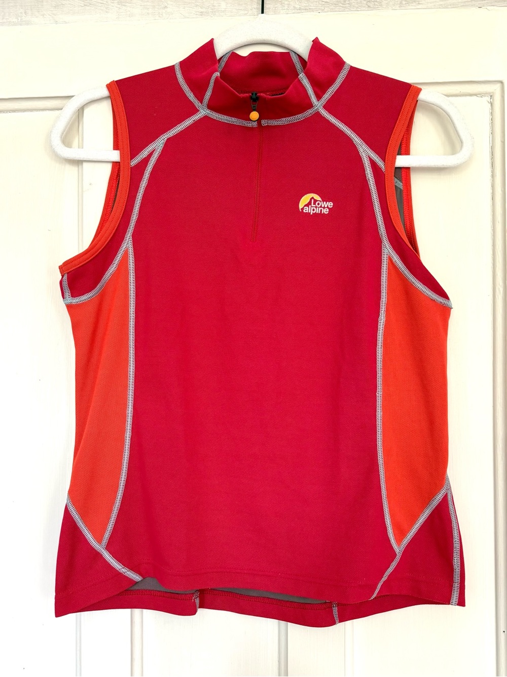 Lowe Alpine | DRY flo Sleeveless Quarter Zip Biking Top | Red/Orange | Medium